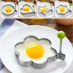 5Pcs Fried Egg Apparatus, Stainless Steel Omelet Mold Breakfast Maker