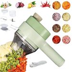 Gatling Food Chopper, 4 in 1 Portable Electric Vegetable Cutter Set (Food Chopper)